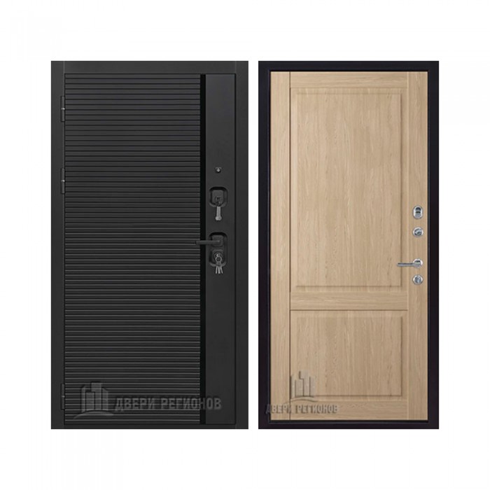 Президент Стайл зеркало, цвет Чёрная Мягкая Шагрень, панель - Нова цвет Дуб натуральный