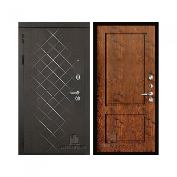 Президент Люкс зеркало, цвет Горький шоколад, панель - Сицилия цвет Орех натуральный