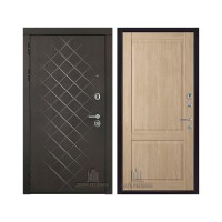 Президент Люкс зеркало, цвет Горький шоколад, панель - Нова цвет Дуб натуральный