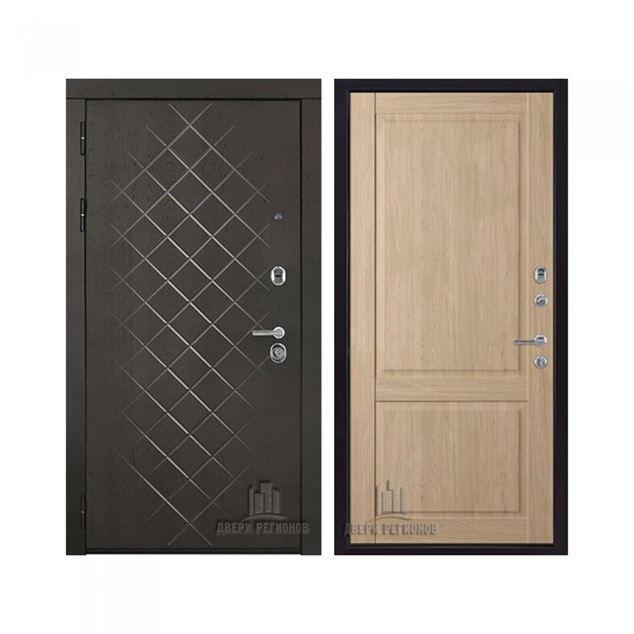 Президент Люкс зеркало, цвет Горький шоколад, панель - Нова цвет Дуб натуральный