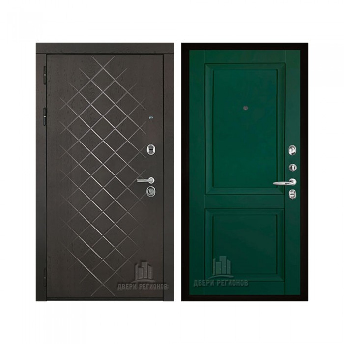 Президент Люкс зеркало, цвет Горький шоколад, панель - decanto цвет Зеленый бархат