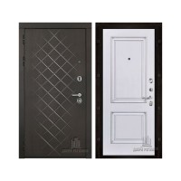 Президент Люкс зеркало, цвет Горький шоколад, панель - Багет 32 цвет Эмаль белая/Патина серебро