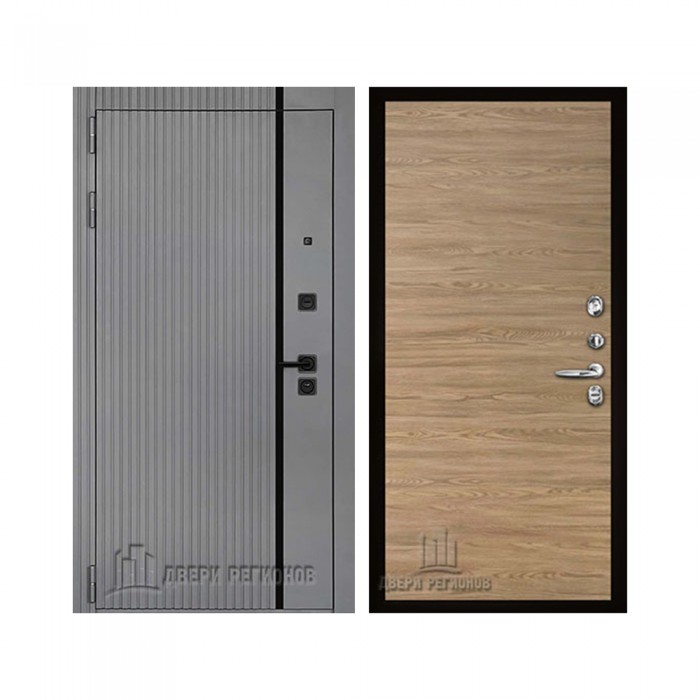 Президент Лайн Титан, цвет Чёрная Мягкая Шагрень, панель - tamburat 4100 цвет Дуб Мадейра