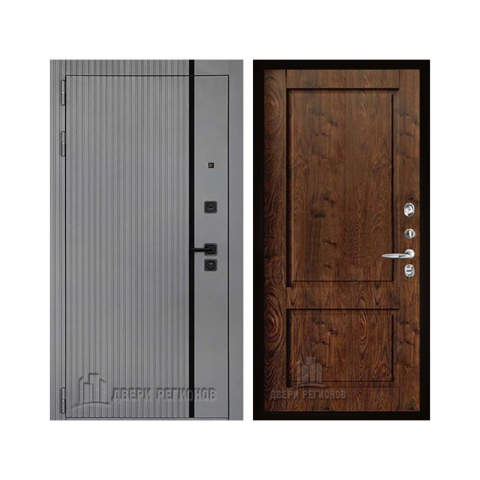 Президент Лайн Титан, цвет Чёрная Мягкая Шагрень, панель - Сицилия цвет Орех шоколадный