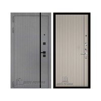 Президент Лайн Титан, цвет Чёрная Мягкая Шагрень, панель - Лайн 1 цвет Галечный серый