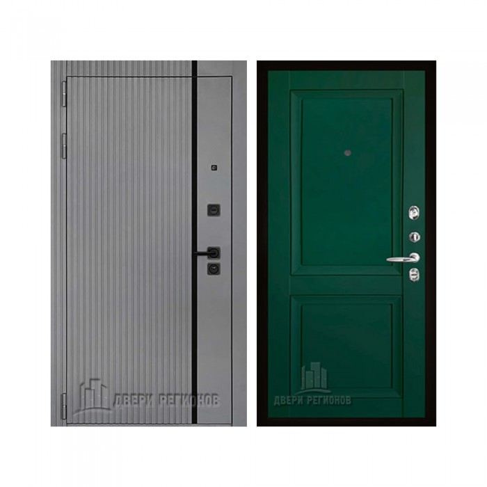 Президент Лайн Титан, цвет Чёрная Мягкая Шагрень, панель - decanto цвет Зеленый бархат