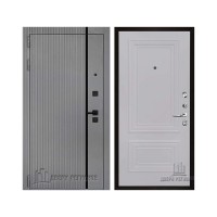 Президент Лайн Титан, цвет Чёрная Мягкая Шагрень, панель - Престиж 1-2 цвет Серый шелк