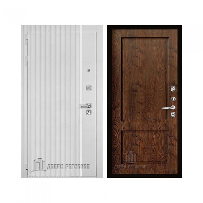 Президент Лайн Белый, цвет Белый матовый + белый пластик, панель - Сицилия цвет Орех шоколадный