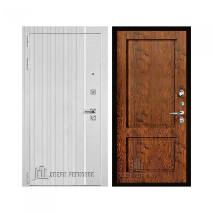 Президент Лайн Белый, цвет Белый матовый + белый пластик, панель - Сицилия цвет Орех натуральный