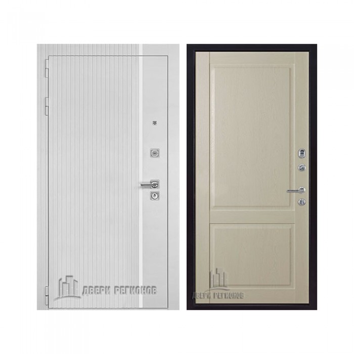 Президент Лайн Белый, цвет Белый матовый + белый пластик, панель - Нова цвет Серена керамик