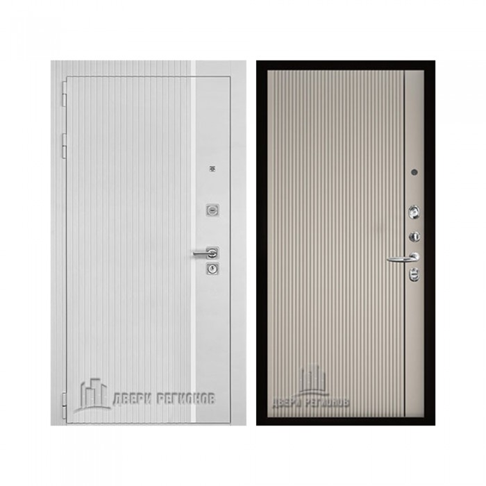 Президент Лайн Белый, цвет Белый матовый + белый пластик, панель - Лайн 1 цвет Галечный серый