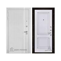 Президент Лайн Белый, цвет Белый матовый + белый пластик, панель - Багет 32 цвет Эмаль белая/Патина серебро