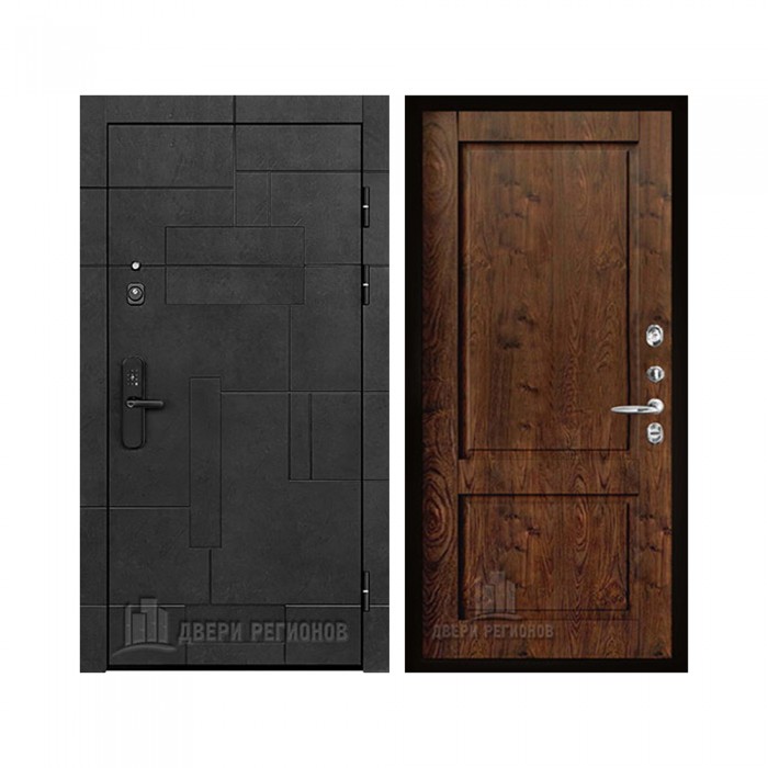 Флагман Доминион, цвет Бетон черный, панель - Сицилия цвет Орех шоколадный