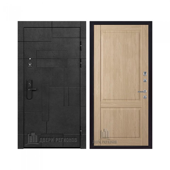 Флагман Доминион, цвет Бетон черный, панель - Нова цвет Дуб натуральный