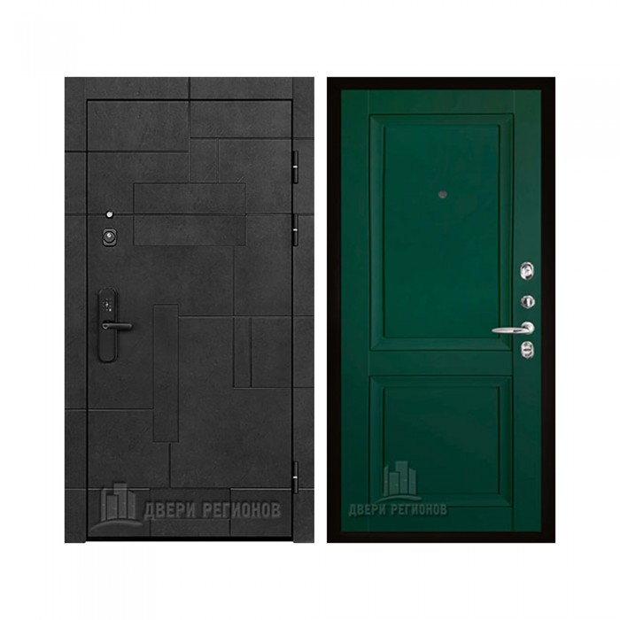 Флагман Доминион, цвет Бетон черный, панель - decanto цвет Зеленый бархат