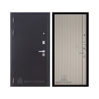 Колизей Плюс, цвет Темное серебро антик, панель - Лайн 1 цвет Галечный серый