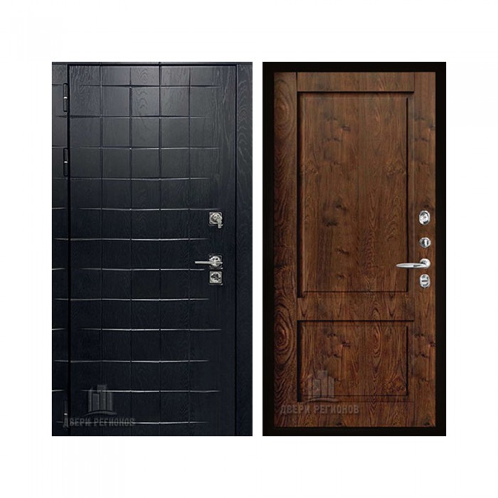 Взломостойкая ALBERO BLACK, цвет Альберо Блэк Рисунок грань, панель - Сицилия цвет Орех шоколадный