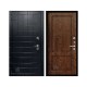 Дверь входная взломостойкая ALBERO BLACK, цвет Альберо Блэк Рисунок грань, панель - Сицилия цвет Орех шоколадный