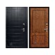 Дверь входная взломостойкая ALBERO BLACK, цвет Альберо Блэк Рисунок грань, панель - Сицилия цвет Орех натуральный