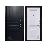 Взломостойкая ALBERO BLACK, цвет Альберо Блэк Рисунок грань, панель - Багет 32 цвет Эмаль белая/Патина серебро