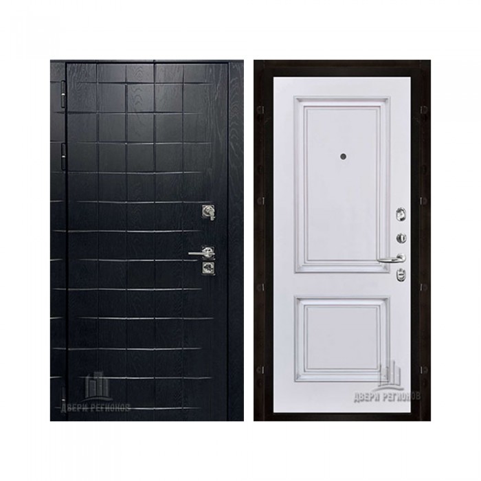 Взломостойкая ALBERO BLACK, цвет Альберо Блэк Рисунок грань, панель - Багет 32 цвет Эмаль белая/Патина серебро