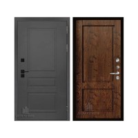 Взломостойкая SOLID, цвет cерый нубук soft, панель - Сицилия цвет Орех шоколадный