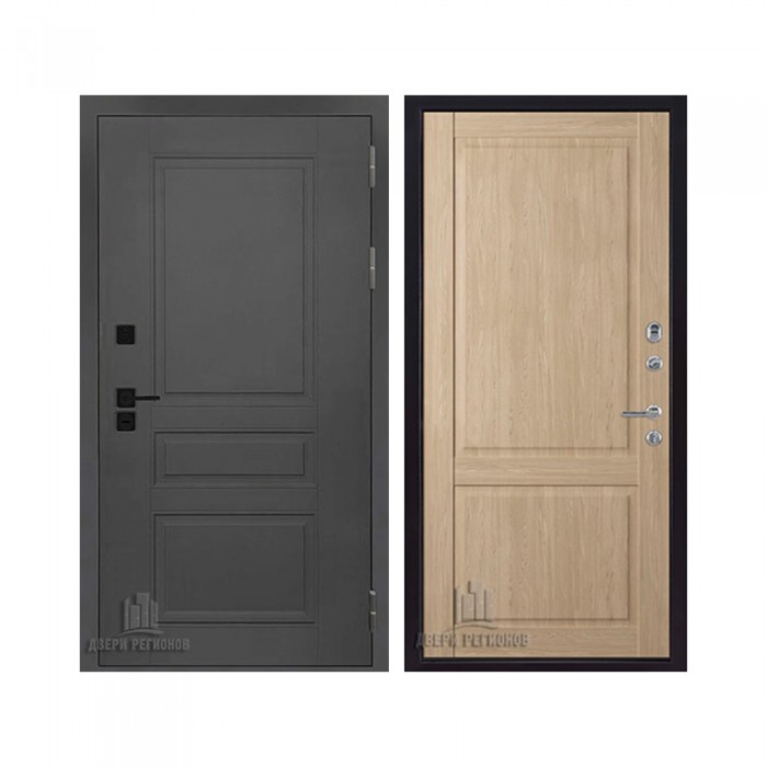 Взломостойкая SOLID, цвет cерый нубук soft, панель - Нова цвет Дуб натуральный