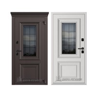 Уличная Исландия, цвет ral 8019 Шоколад, панель - Исландия цвет ral 9016 Белый