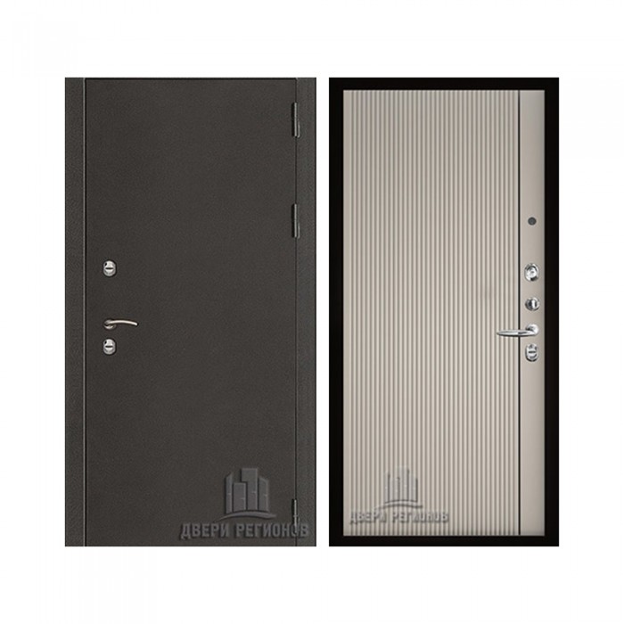 Уличная Термо 3, цвет Антик темное серебро, панель - Лайн 1 цвет Галечный серый