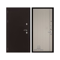 Уличная Термо 3, цвет Антик медь, панель - Лайн 1 цвет Галечный серый