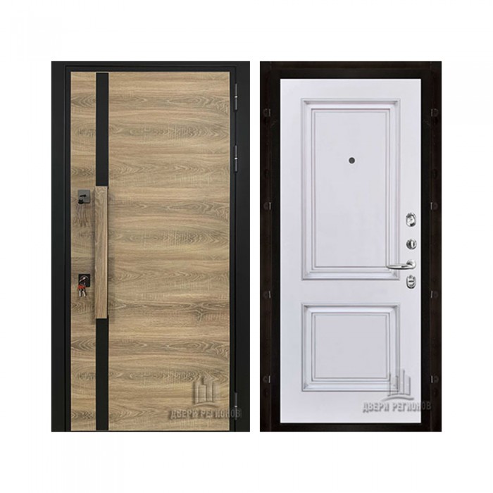 Уличная Royal Nord (Роял Норд), цвет Дуб, панель - Багет 32 цвет Эмаль белая/Патина серебро