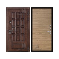 Уличная Центурион Термо, цвет Лиственница мореная + черная патина, панель - tamburat 4100 цвет Дуб Мадейра