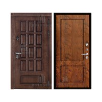 Уличная Центурион Термо, цвет Лиственница мореная + черная патина, панель - Сицилия цвет Орех натуральный