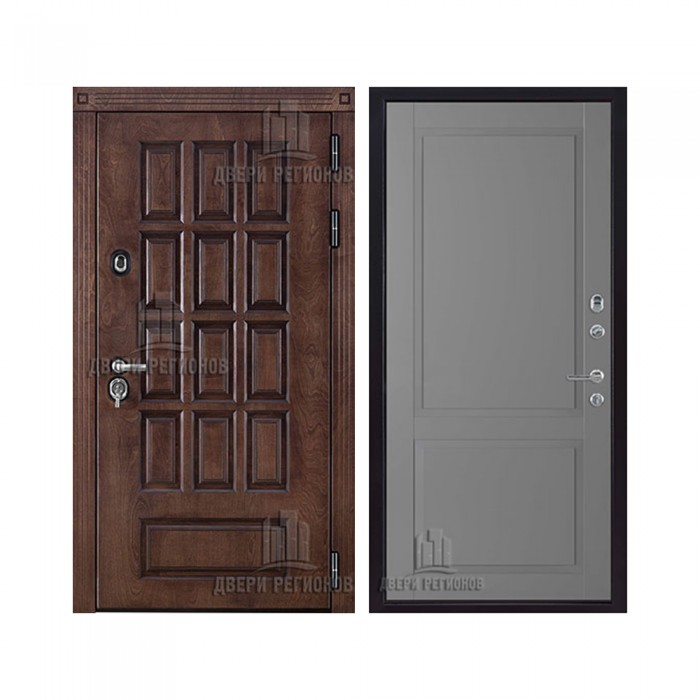 Уличная Центурион Термо, цвет Лиственница мореная + черная патина, панель - Нова цвет Антрацит