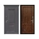 Дверь входная уличная Гранит Термо, цвет Горький шоколад, панель - Сицилия цвет Орех шоколадный