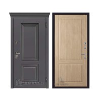 Уличная Гранит Термо, цвет Горький шоколад, панель - Нова цвет Дуб натуральный