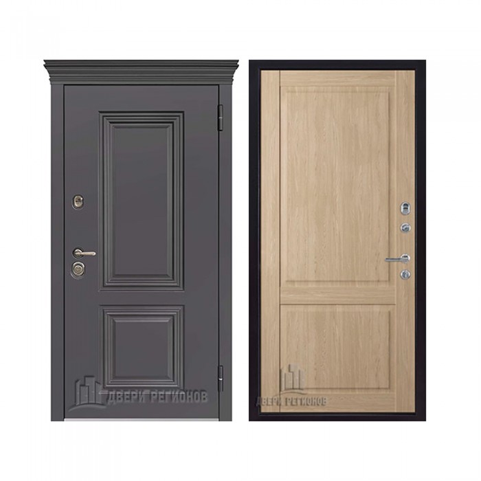 Уличная Гранит Термо, цвет Горький шоколад, панель - Нова цвет Дуб натуральный