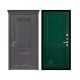 Дверь входная уличная Гранит Термо, цвет Горький шоколад, панель - decanto цвет Зеленый бархат