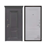 Уличная Гранит Термо, цвет Горький шоколад, панель - Престиж 1-2 цвет Серый шелк