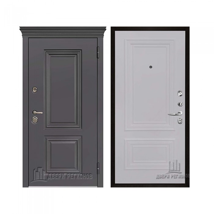 Уличная Гранит Термо, цвет Горький шоколад, панель - Престиж 1-2 цвет Серый шелк