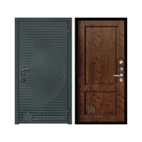 Уличная Малахит Термо, цвет Зеленый темный, панель - Сицилия цвет Орех шоколадный