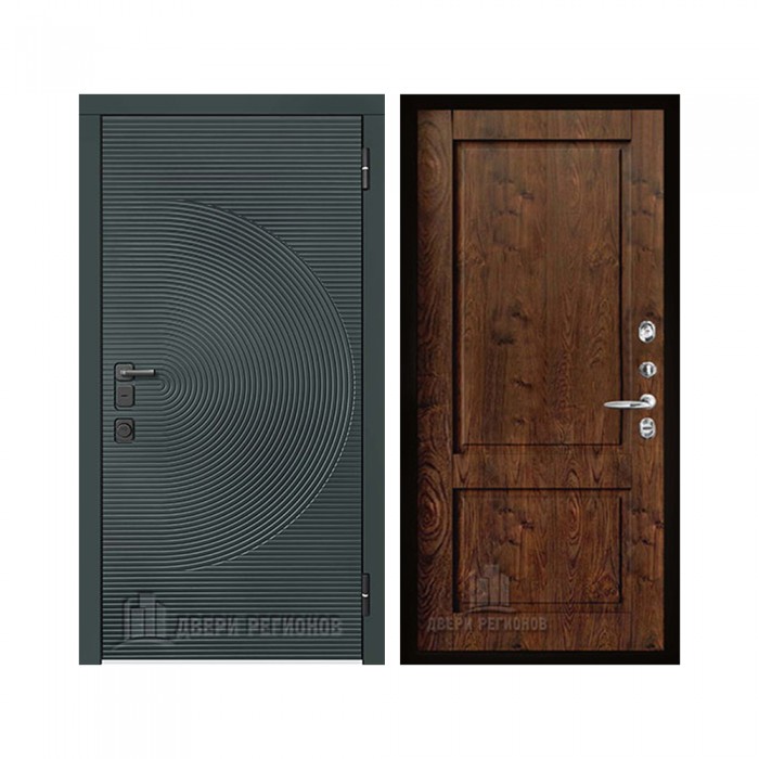 Уличная Малахит Термо, цвет Зеленый темный, панель - Сицилия цвет Орех шоколадный