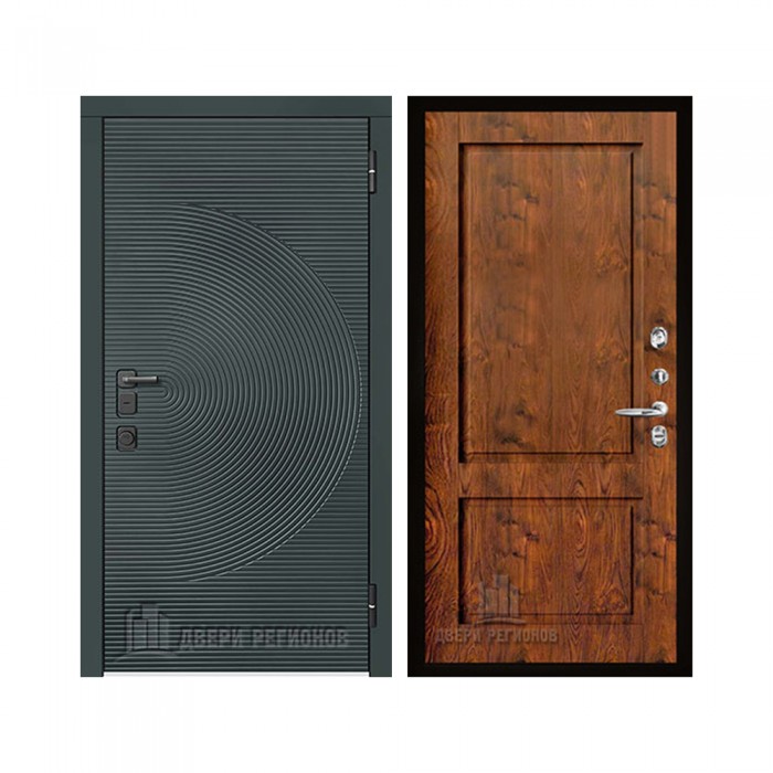 Уличная Малахит Термо, цвет Зеленый темный, панель - Сицилия цвет Орех натуральный