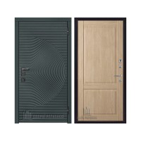 Уличная Малахит Термо, цвет Зеленый темный, панель - Нова цвет Дуб натуральный