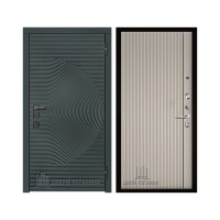 Уличная Малахит Термо, цвет Зеленый темный, панель - Лайн 1 цвет Галечный серый