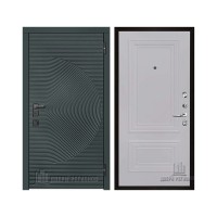 Уличная Малахит Термо, цвет Зеленый темный, панель - Престиж 1-2 цвет Серый шелк