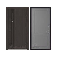 Дверь входная уличная Элит Термо, цвет Темный дуб, панель - Нова цвет Антрацит