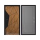 Дверь входная уличная Композит Термо, цвет Тик, панель - Нова цвет Антрацит