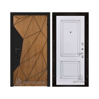 Уличная Композит Термо, цвет Тик, панель - Багет 32 цвет Эмаль белая/Патина серебро