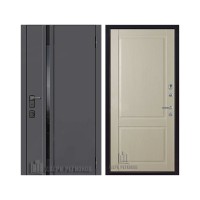 Уличная Обсидиан Термо, цвет Серая эмаль, вставка черное стекло, панель - Нова цвет Серена керамик